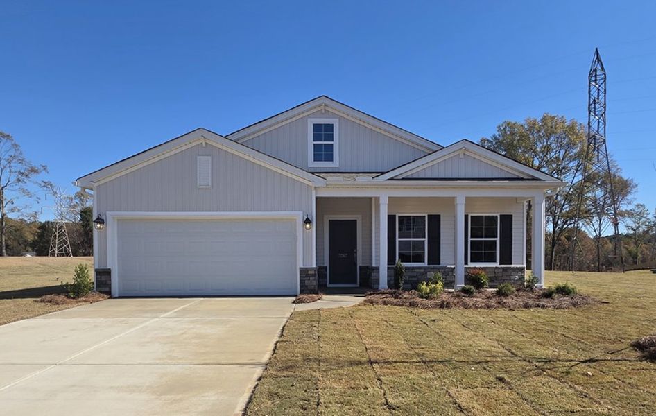 Front exterior of a new home in Fairview Falls, Chesnee, SC, highlighting curb appeal (Image 1).