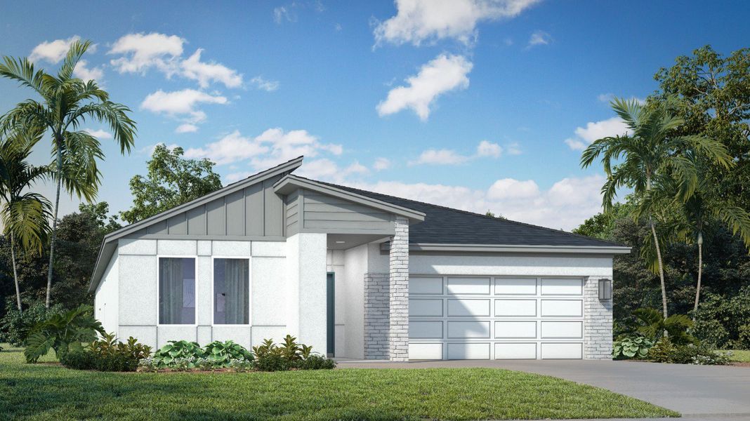 2D floor plan layout for the Castaway by DRB Homes in Willowbrook North, Winter Haven, FL (Image 8).