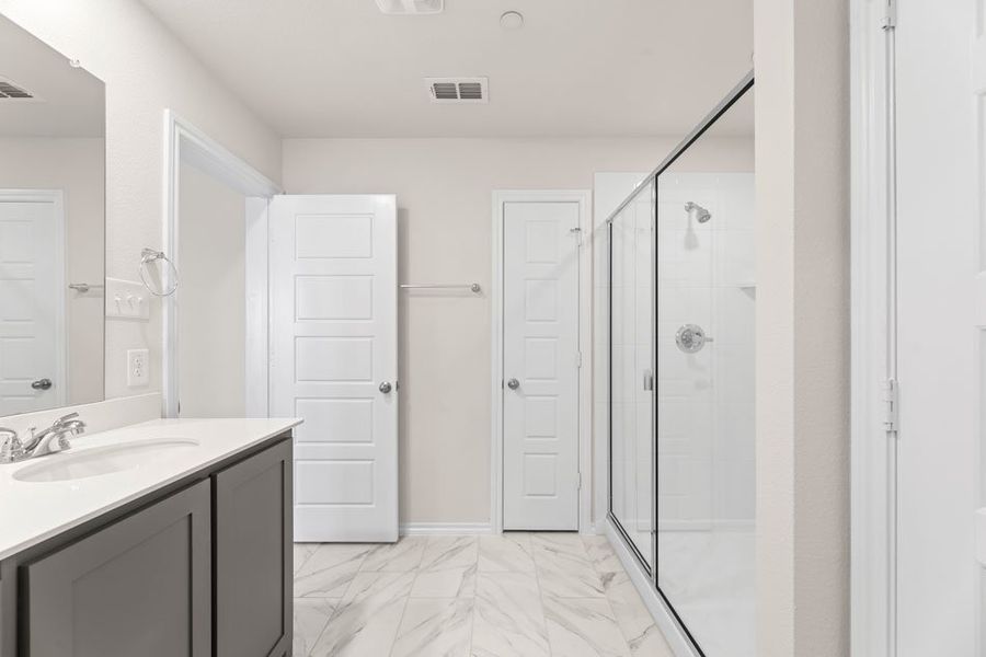 Front exterior of a new home in Creekshaw, Royse City, TX, highlighting curb appeal (Image 19).