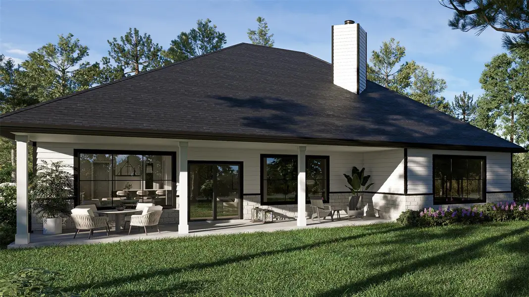 Exterior details and patio area of a home in , Magnolia (Image 3).