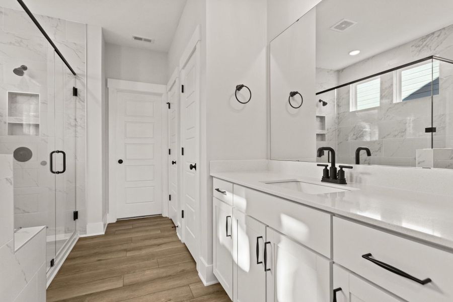 Furnished interior view inside a new home in Founders Club, Moore (Image 10).