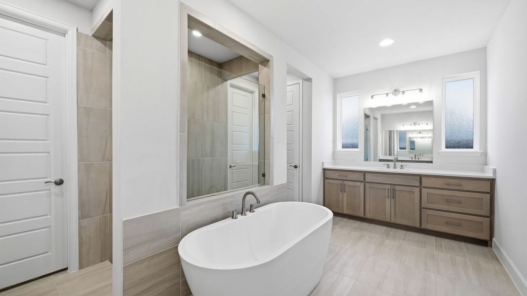 Furnished interior view inside a new home in Terraces, Rockwall (Image 14). Furnished interior view inside a new home in Terraces, Rockwall (Image 14).