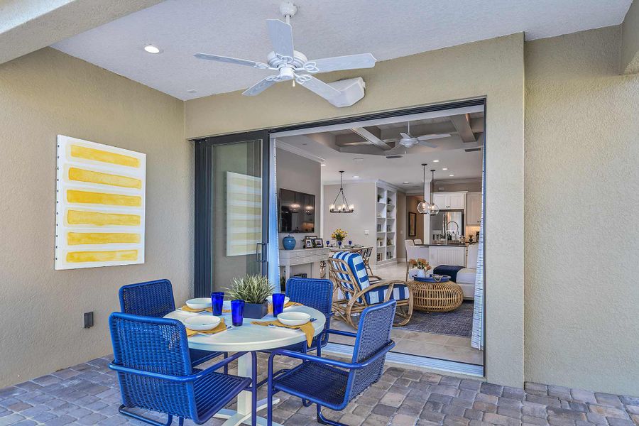 Exterior details and patio area of a home in Vicenza, Nokomis (Image 3).