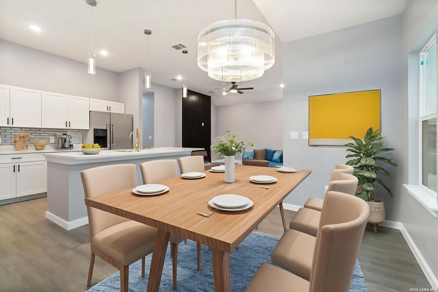 Furnished interior view inside a new home in , San Antonio (Image 14). Furnished interior view inside a new home in , San Antonio (Image 14).