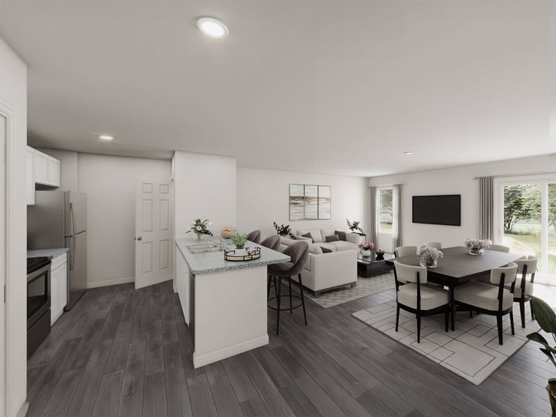 Representative furnished interior of a home built from the Monroe by National HomeCorp in Forest Ridge, Edgefield (Image 6).