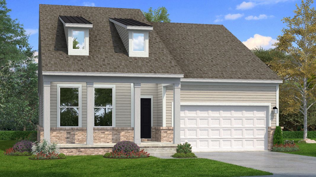 Representative exterior photo of a completed home built from the Avondale by DRB Homes in McClure Farms, Columbia, TN (Image 8). Representative exterior photo of a completed home built from the Avondale by DRB Homes in McClure Farms, Columbia, TN (Image 8).