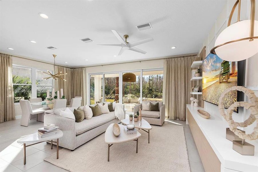 Furnished interior view inside a new home in Valencia Ridge, Wesley Chapel (Image 3).