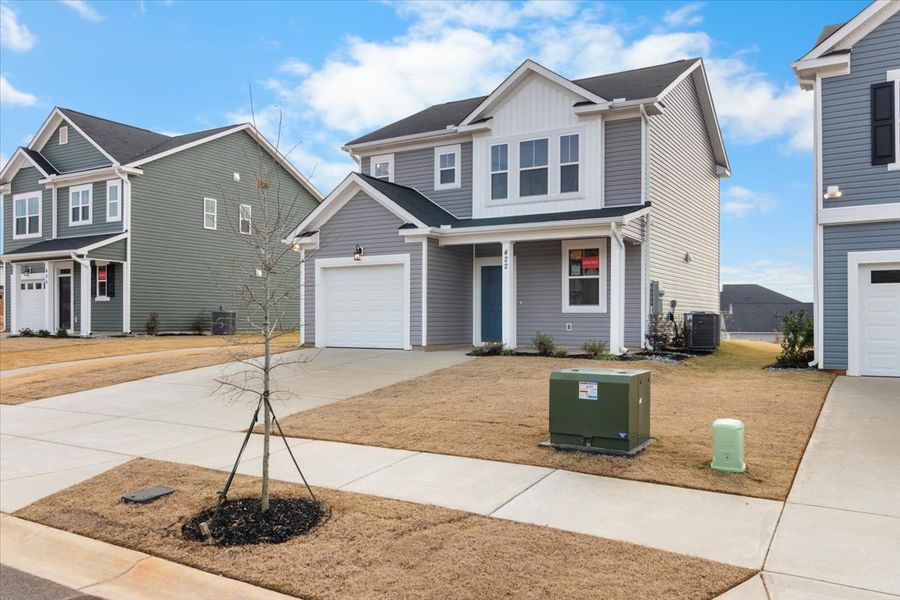 Front exterior of a new home in Windsor, North Augusta, SC, highlighting curb appeal (Image 17).