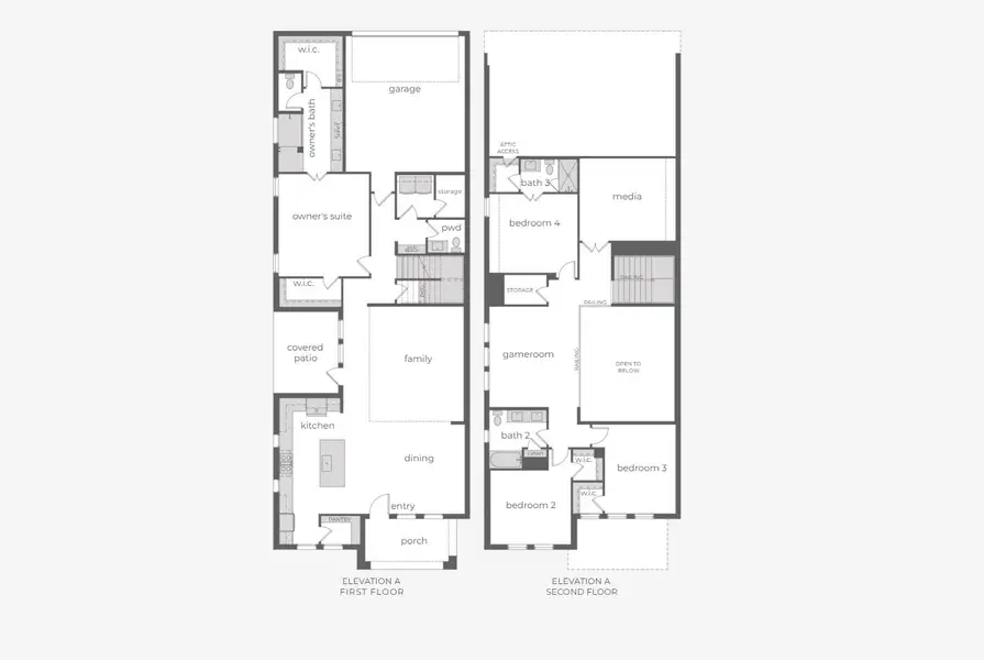 2D floor plan layout of this home in Hazelwood 40' Series, Frisco, TX (Image 2).