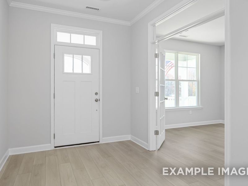 Representative unfurnished interior of a home built from the The Cypress II by Davidson Homes LLC in Tobacco Road, Angier (Image 16). Representative unfurnished interior of a home built from the The Cypress II by Davidson Homes LLC in Tobacco Road, Angier (Image 16).