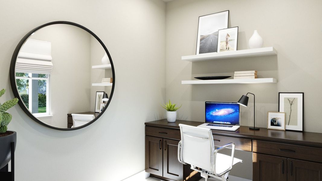 Representative furnished interior of a home built from the 3 by Trumark Homes in Festival at RainDance, Windsor (Image 9).