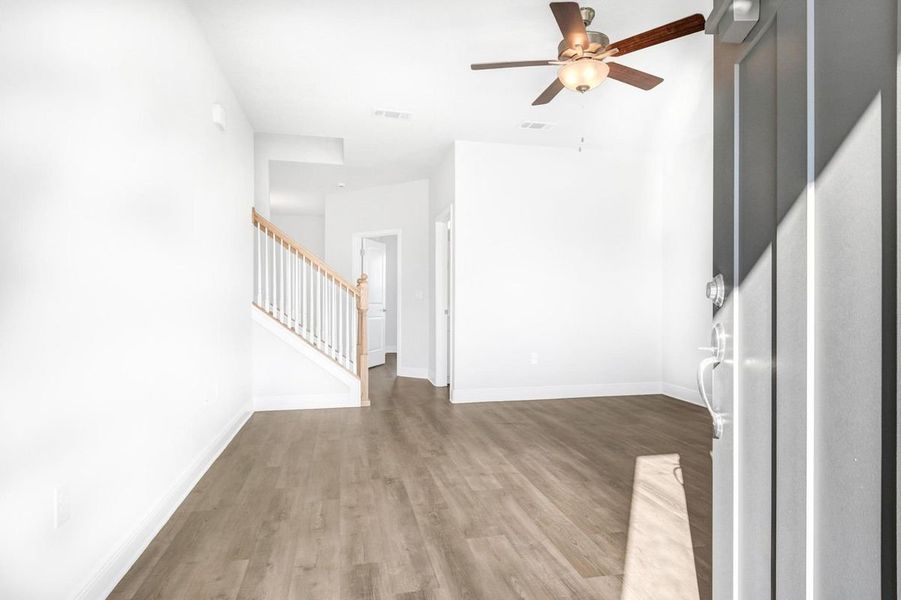Representative unfurnished interior of a home built from the 2290 by Adams Homes in Riverwalk, Freeport (Image 12). Representative unfurnished interior of a home built from the 2290 by Adams Homes in Riverwalk, Freeport (Image 12).