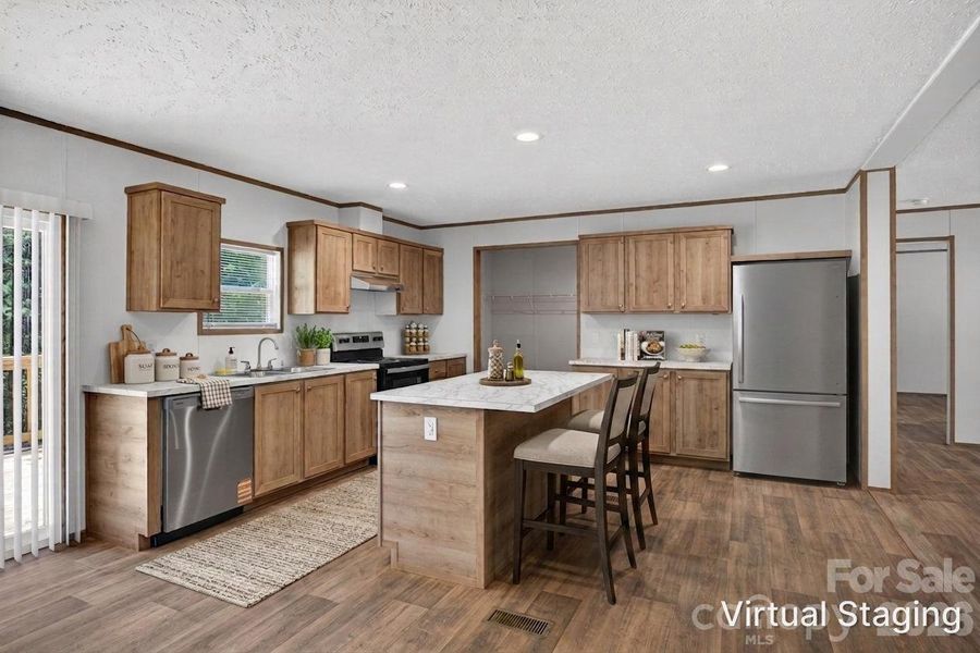 Kitchen virtually staged