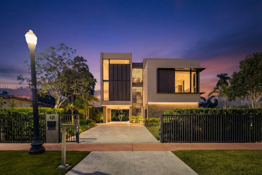 Front exterior of a new home in , Miami Beach, FL, highlighting curb appeal (Image 2). Front exterior of a new home in , Miami Beach, FL, highlighting curb appeal (Image 2).