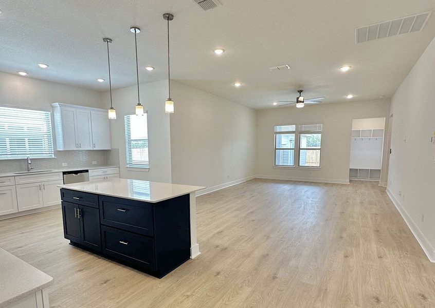 Furnished interior view inside a new home in Sage Hollow, Kyle (Image 2). Furnished interior view inside a new home in Sage Hollow, Kyle (Image 2).