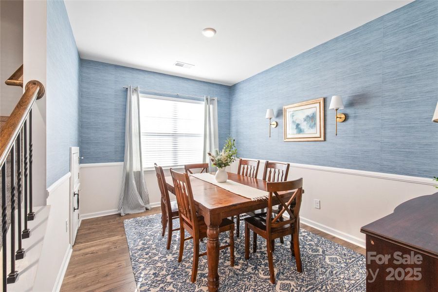 Dining Room with wainscotting