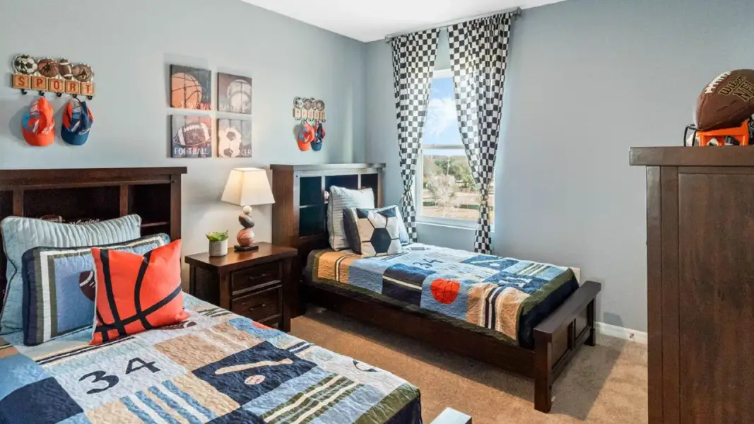 Representative furnished interior of a home built from the Hayden by D.R. Horton in James Landing, Leesburg (Image 32).