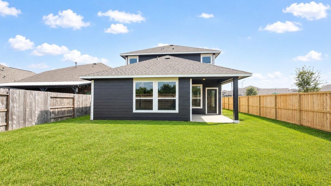 Exterior details and patio area of a home in Emberly  45', Beasley (Image 19).