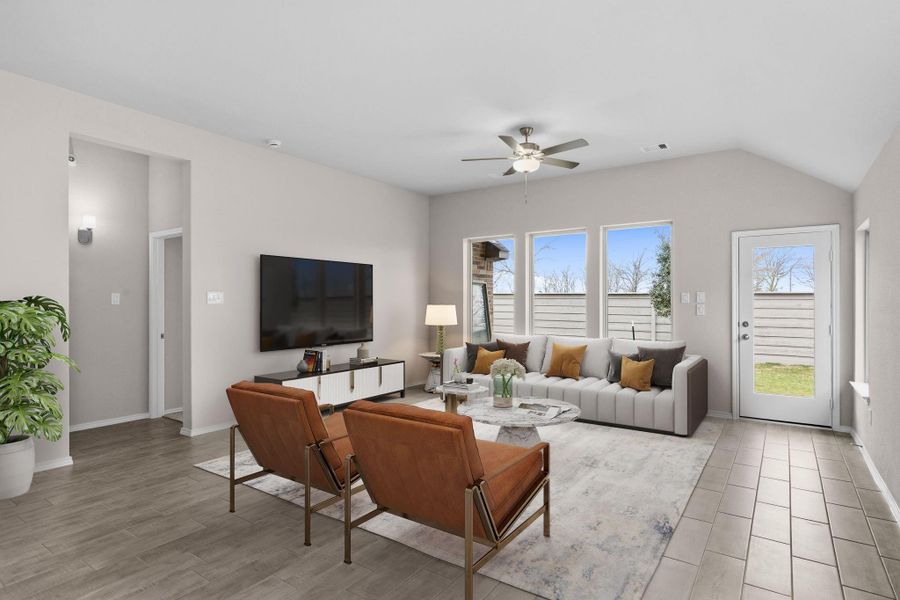 Furnished interior view inside a new home in Pomona, Manvel (Image 8).