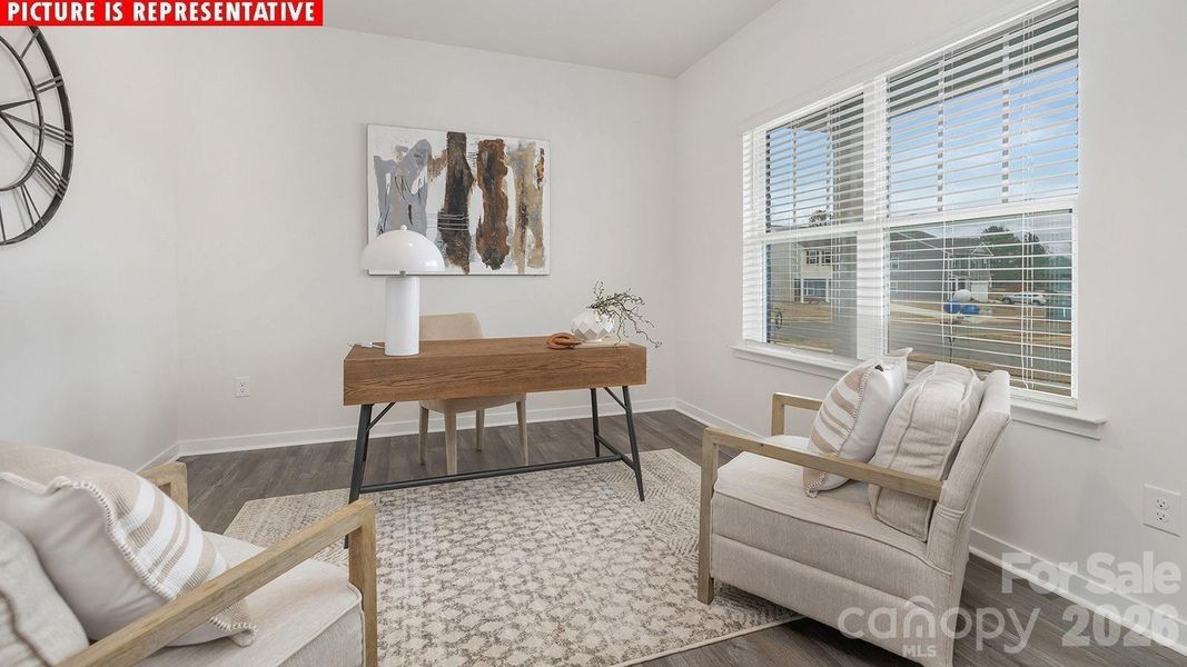 Furnished interior view inside a new home in Cardinal Creek, Charlotte (Image 12).