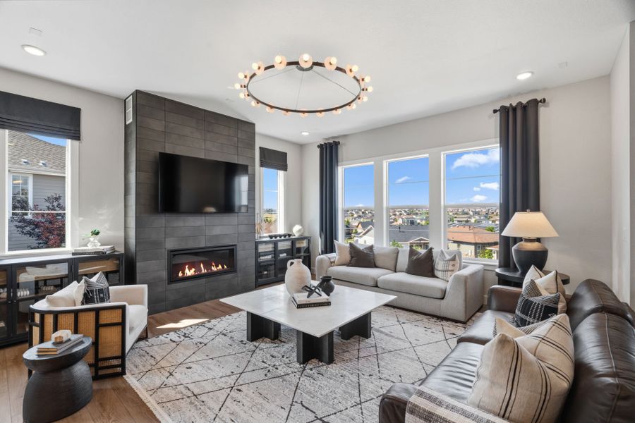 Representative furnished interior of a home built from the Ferrara by Pulte Homes in Hilltop at Inspiration, Aurora (Image 11).