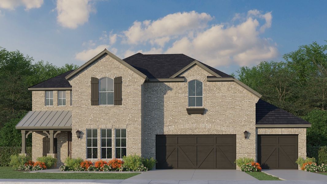 Plan 1687 Elevation C with 3 Car Garage Plan 1687 Elevation C with 3 Car Garage