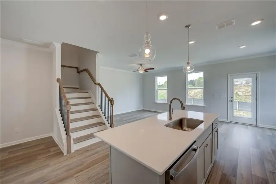 Furnished interior view inside a new home in Langley Overlook, Loganville (Image 9). Furnished interior view inside a new home in Langley Overlook, Loganville (Image 9).