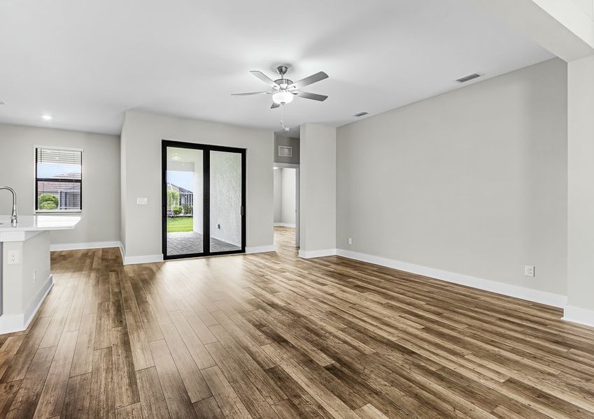 Open layout for entertaining.