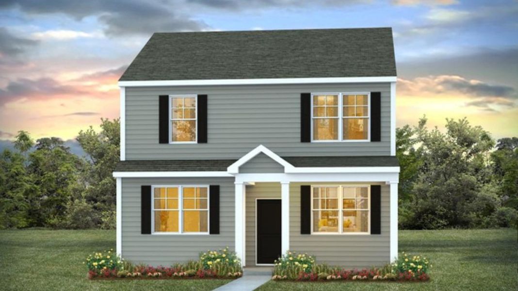 Representative exterior photo of a completed home built from the BRUNSON by D.R. Horton in Rivers Reach, Yemassee, SC (Image 2). Representative exterior photo of a completed home built from the BRUNSON by D.R. Horton in Rivers Reach, Yemassee, SC (Image 2).