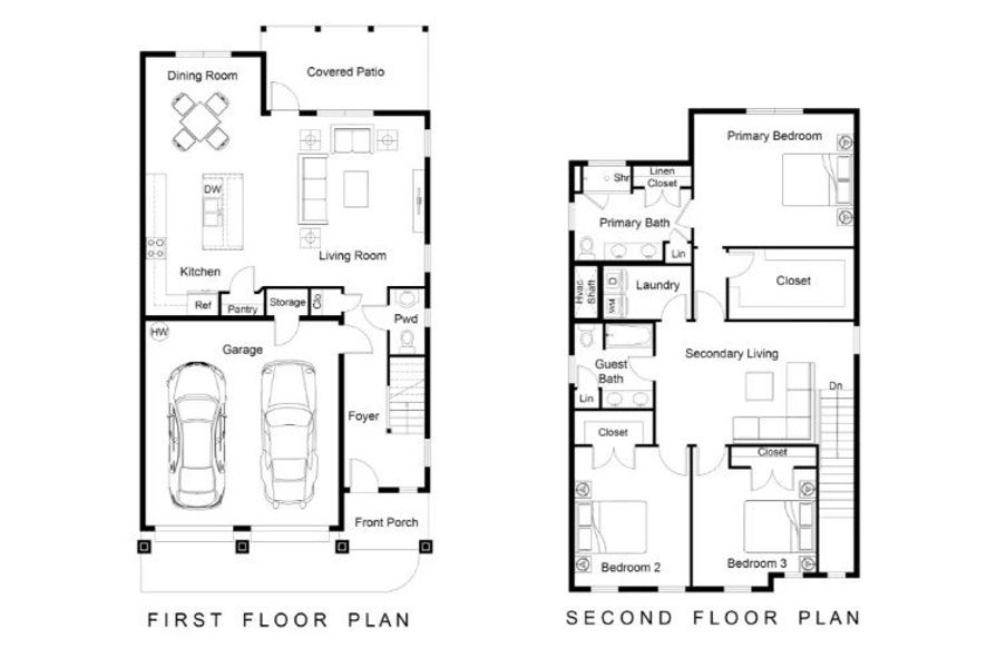 2D floor plan layout for the The Arlington by Greentech Homes LLC in The Farmstead, Chattanooga, TN (Image 3).