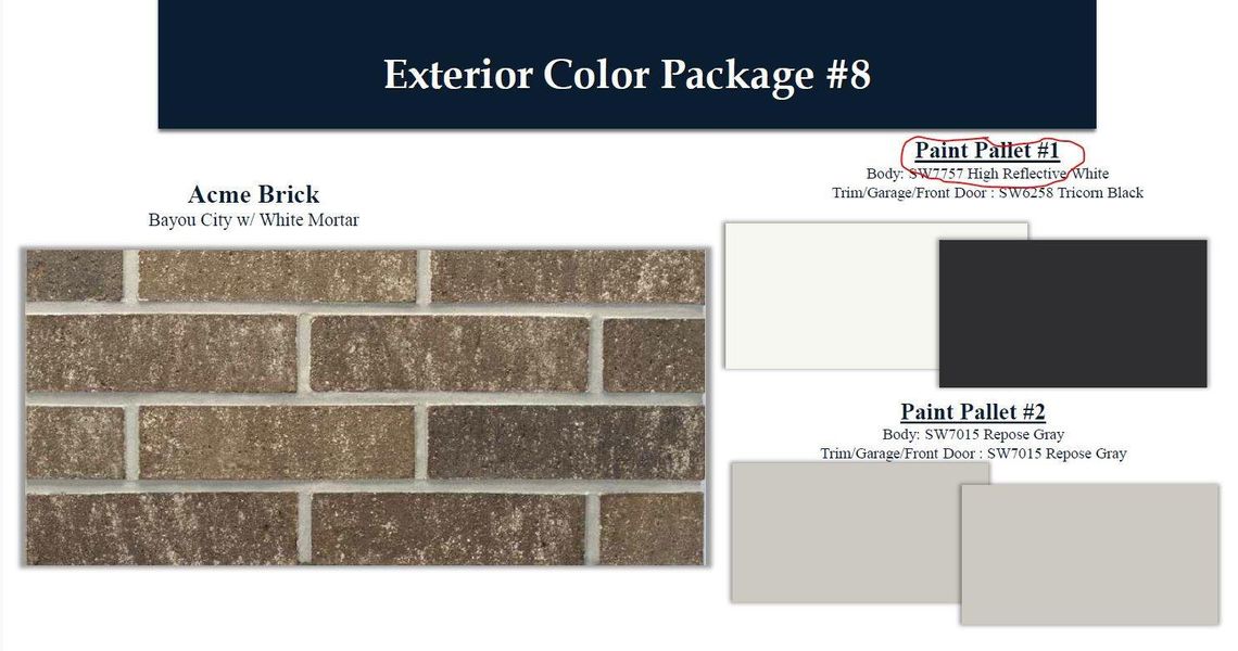 Sample of building materials used in homes in Westridge Cove, Conroe (Image 4). Sample of building materials used in homes in Westridge Cove, Conroe (Image 4).