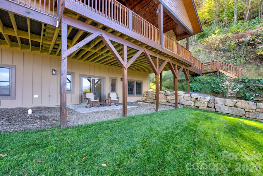 Exterior details and patio area of a home in , Waynesville (Image 26).