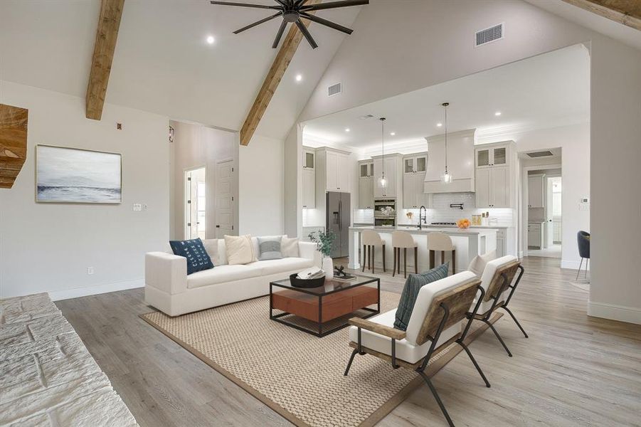 Furnished interior view inside a new home in , Godley (Image 13).