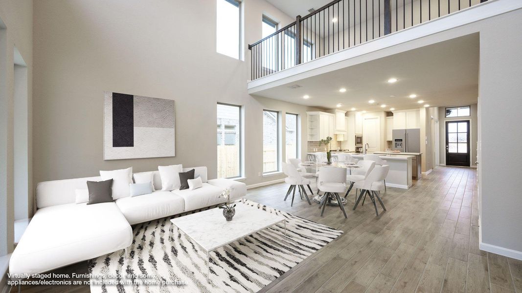 Furnished interior view inside a new home in Lariat 45', Liberty Hill (Image 4). Furnished interior view inside a new home in Lariat 45', Liberty Hill (Image 4).