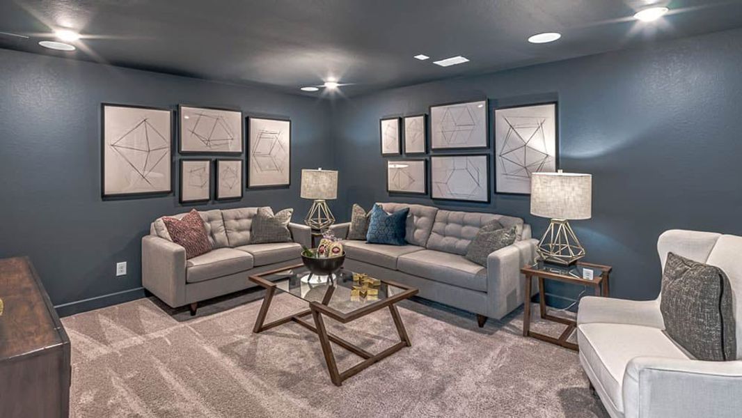 Representative furnished interior of a home built from the Camelia by Taylor Morrison in Trillium, Richmond (Image 26).