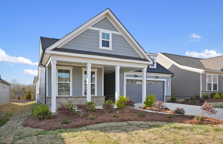 Front exterior of a new home in Carolina Riverside, Belmont, NC, highlighting curb appeal (Image 38).