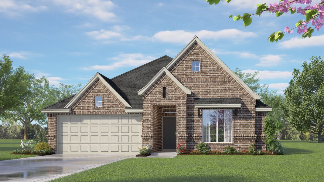 Representative exterior photo of a completed home built from the Concept 1790 by Landsea Homes in Hunters Ridge, Crowley, TX (Image 9).
