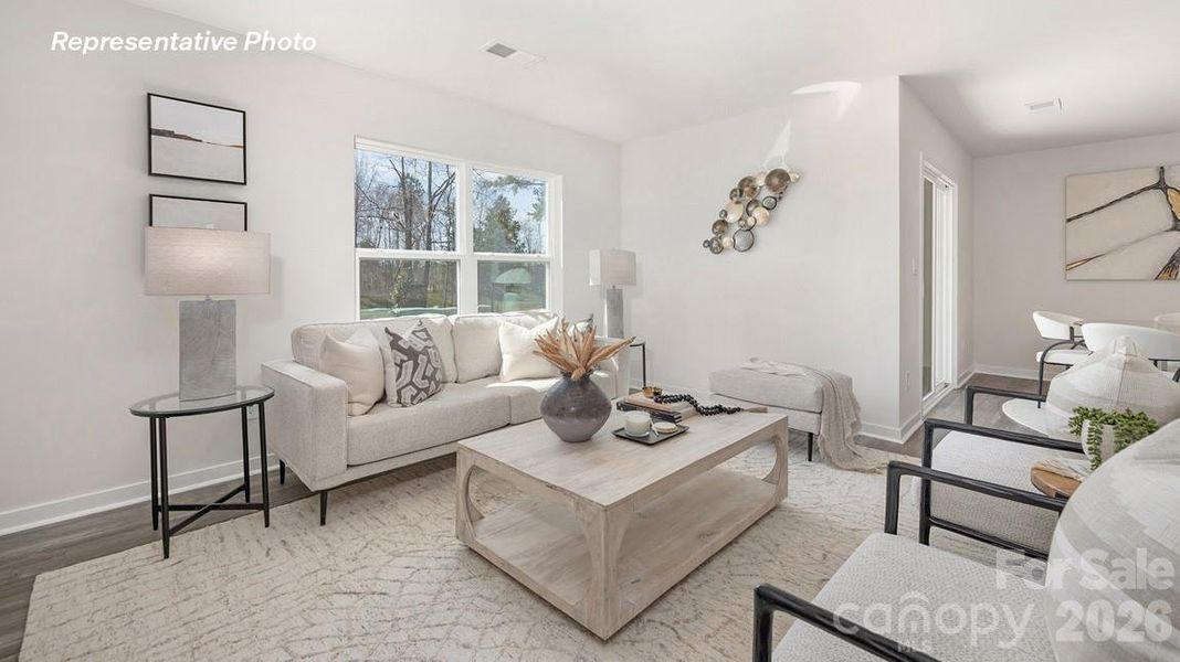 Furnished interior view inside a new home in Reedy Creek Preserve, Charlotte (Image 4).