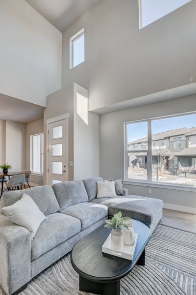 Representative furnished interior of a home built from the The Addison 2 by Landmark Homes in Highlands at Fox Hill, Longmont (Image 1). Representative furnished interior of a home built from the The Addison 2 by Landmark Homes in Highlands at Fox Hill, Longmont (Image 1).