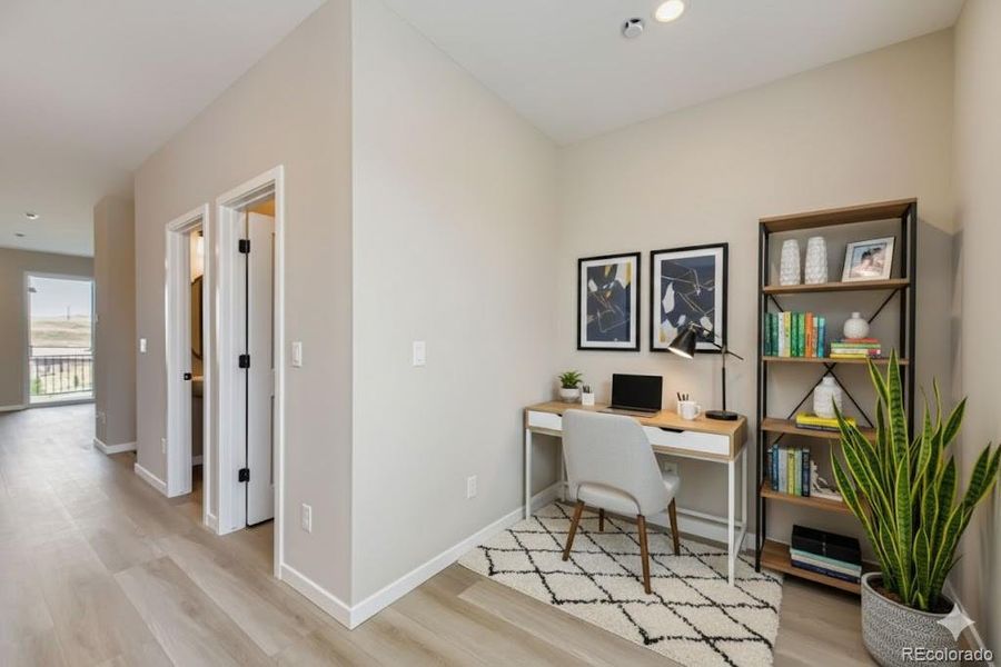 Staged nook off of kitchen