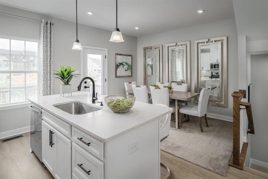 Furnished interior view inside a new home in Sunset Creek Townhomes, Charlotte (Image 4).