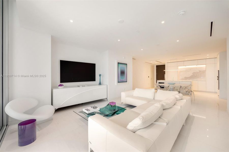 Furnished interior view inside a new home in Aston Martin Residences, Miami (Image 17).