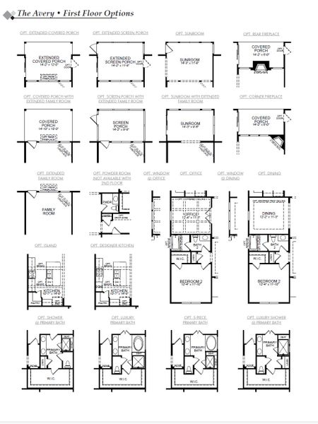 2D floor plan layout for the Avery by Eastwood Homes in True Cedar at Woodside Plantation, Aiken, SC (Image 4).