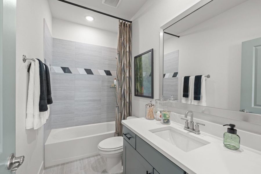 Representative furnished interior of a home built from the Calero by Landon Homes in Fields - East Village, Frisco (Image 26). Representative furnished interior of a home built from the Calero by Landon Homes in Fields - East Village, Frisco (Image 26).