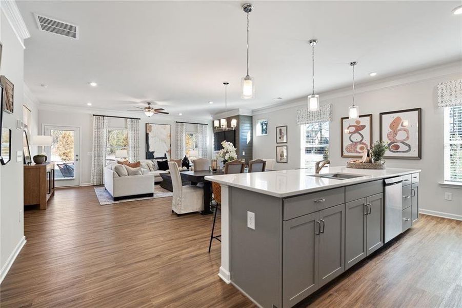 Furnished interior view inside a new home in Evergreen at Lakeside, Temple (Image 11).