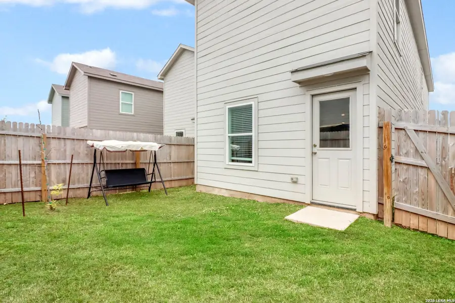 Exterior details and patio area of a home in Aston Park, San Antonio (Image 3).