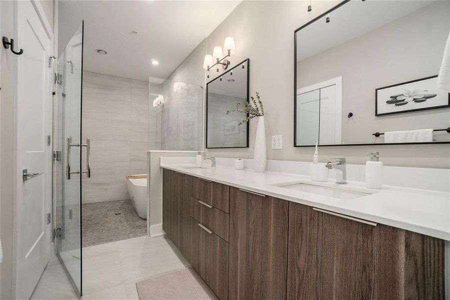 Furnished interior view inside a new home in , Atlanta (Image 42).