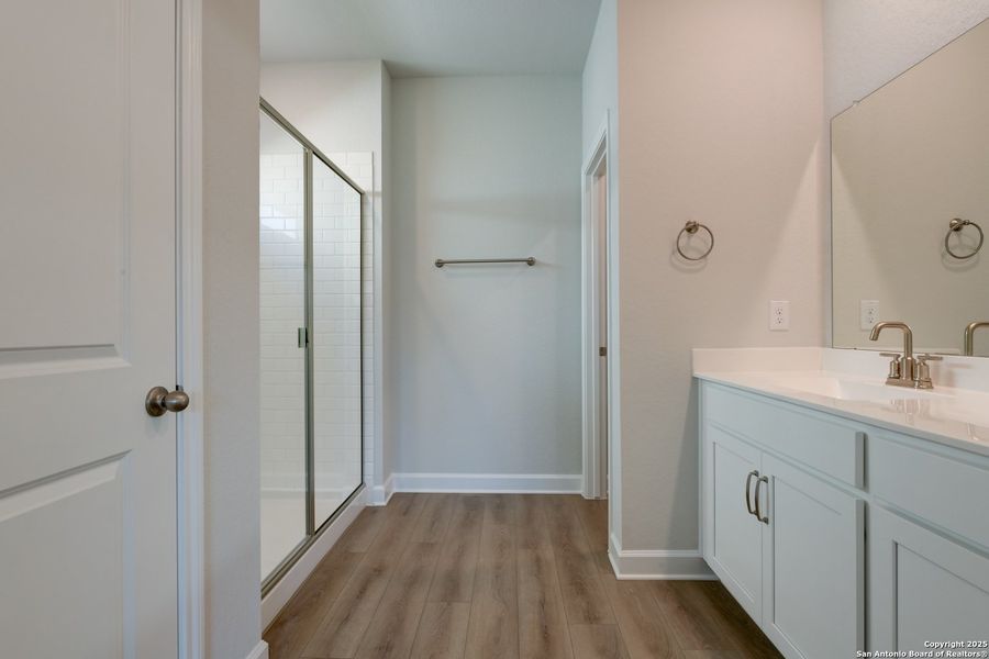 Furnished interior view inside a new home in Enclave at Hennersby Hollow 50's, San Antonio (Image 8). Furnished interior view inside a new home in Enclave at Hennersby Hollow 50's, San Antonio (Image 8).