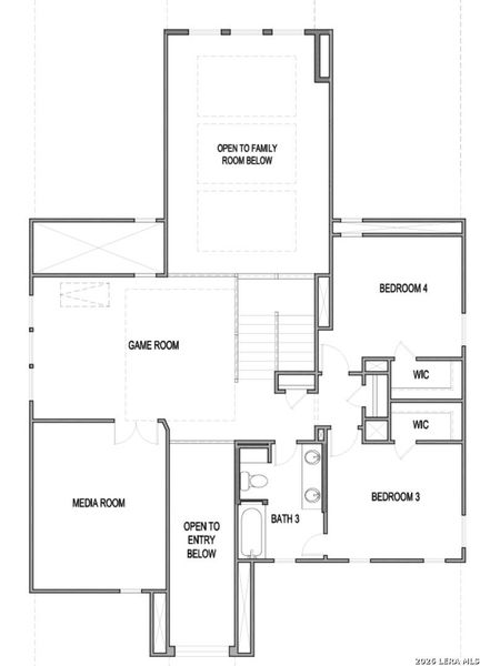 2D floor plan layout of this home in Foxbrook, Cibolo, TX (Image 4). 2D floor plan layout of this home in Foxbrook, Cibolo, TX (Image 4).
