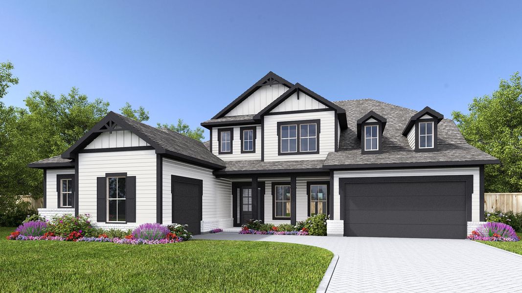Representative exterior photo of a completed home built from the 4051MC by MasterCraft Builder Group in SilverLeaf, St. Augustine, FL (Image 5).